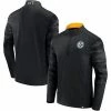 Men's Fanatics Branded Black Pittsburgh Steelers Ringer Quarter-Zip Jacket -Metaverse shop unnamed file 838