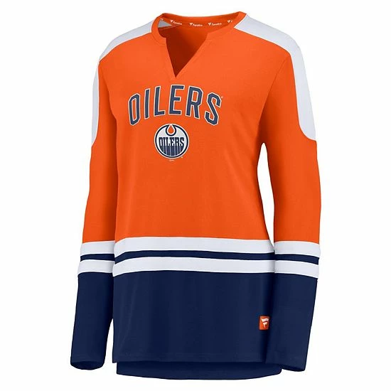 Women's Fanatics Branded Connor McDavid Orange/Navy Edmonton Oilers Power Player Long Sleeve Notch Neck T-Shirt Women's Fanatics Branded Connor McDavid Orange/Navy Edmonton Oilers Power Player Long Sleeve Notch Neck T-Shirt -Metaverse shop unnamed file 8386