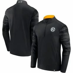 Men's Fanatics Branded Black Pittsburgh Steelers Ringer Quarter-Zip Jacket 3 Men's Fanatics Branded Black Pittsburgh Steelers Ringer Quarter-Zip Jacket -Metaverse shop unnamed file 839