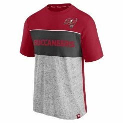 Men's Fanatics Branded Red/Heathered Gray Tampa Bay Buccaneers Colorblock T-Shirt -Metaverse shop unnamed file 8394