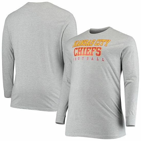 Men's Fanatics Branded Heathered Gray Kansas City Chiefs Big & Tall Practice Long Sleeve T-Shirt Men's Fanatics Branded Heathered Gray Kansas City Chiefs Big & Tall Practice Long Sleeve T-Shirt -Metaverse shop unnamed file 8424