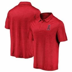 Men's Fanatics Branded Red Los Angeles Angels Iconic Striated Primary Logo Polo -Metaverse shop unnamed file 8428
