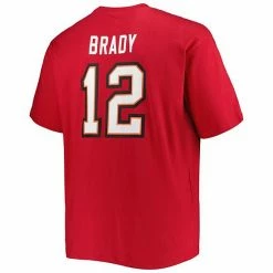Men's Fanatics Branded Tom Brady Red Tampa Bay Buccaneers Big & Tall Player Name & Number Logo T-Shirt -Metaverse shop unnamed file 8449