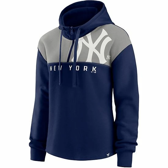 Women's Fanatics Branded Navy New York Yankees Iconic Overslide Color-Block Quarter-Zip Hoodie Women's Fanatics Branded Navy New York Yankees Iconic Overslide Color-Block Quarter-Zip Hoodie -Metaverse shop unnamed file 856