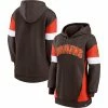 Women's Fanatics Branded Brown/Orange Cleveland Browns Lock It Down Pullover Hoodie -Metaverse shop unnamed file 8576