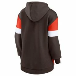 Women's Fanatics Branded Brown/Orange Cleveland Browns Lock It Down Pullover Hoodie -Metaverse shop unnamed file 8579