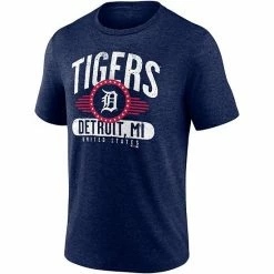 Men's Fanatics Branded Heathered Navy Detroit Tigers Badge Of Honor Tri-Blend T-Shirt -Metaverse shop unnamed file 8594