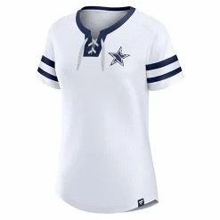 Women's Fanatics Branded White Dallas Cowboys Sunday Best Lace-Up T-Shirt -Metaverse shop unnamed file 864