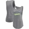 Women's Fanatics Branded Heathered Gray Seattle Seahawks Quality Time Scoop Neck Tri-Blend Tank Top -Metaverse shop unnamed file 8678