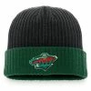 Men's Fanatics Branded Black Minnesota Wild Core Primary Logo Cuffed Knit Hat