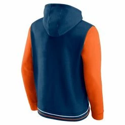 Men's Fanatics Branded Navy/Orange Chicago Bears Block Party Pullover Hoodie -Metaverse shop unnamed file 872