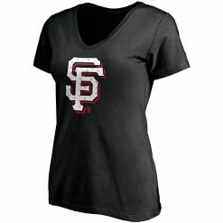 Alternative view of Women's Fanatics Branded Black San Francisco Giants Red White & Team V-Neck T-Shirt