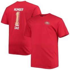 Men's Fanatics Branded Scarlet San Francisco 49ers Big & Tall #1 Dad 2-Hit T-Shirt -Metaverse shop unnamed file 8755