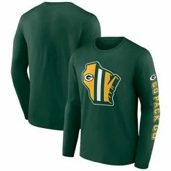 Men's Fanatics Branded Green Green Bay Packers Hometown Collection Sweep Long Sleeve T-Shirt -Metaverse shop unnamed file 8779