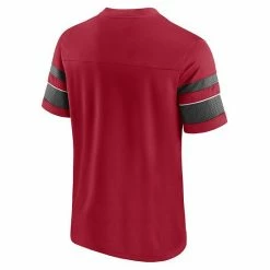 Men's Fanatics Branded Red Tampa Bay Buccaneers Textured Hashmark V-Neck T-Shirt -Metaverse shop unnamed file 8802