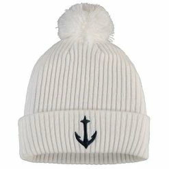 Men's Fanatics Branded White Seattle Kraken Secondary Logo Cuffed Knit Hat With Pom
