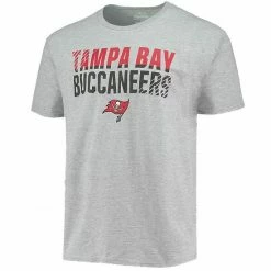 Men's Fanatics Branded Heathered Gray Tampa Bay Buccaneers Fade Out T-Shirt -Metaverse shop unnamed file 8836