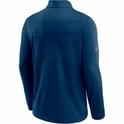 Men's Fanatics Branded Deep Sea Blue Seattle Kraken Authentic Pro Travel And Training Quarter-Zip Jacket -Metaverse shop unnamed file 8855