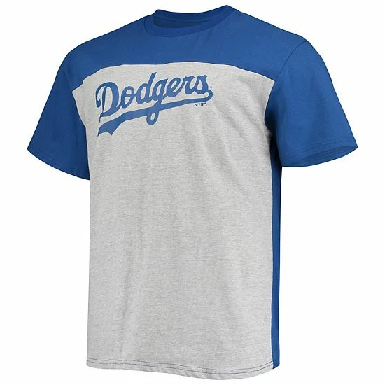 Men's Fanatics Branded Royal/Heathered Gray Los Angeles Dodgers Big & Tall Colorblock T-Shirt Men's Fanatics Branded Royal/Heathered Gray Los Angeles Dodgers Big & Tall Colorblock T-Shirt -Metaverse shop unnamed file 8879