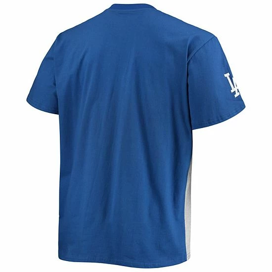 Men's Fanatics Branded Royal/Heathered Gray Los Angeles Dodgers Big & Tall Colorblock T-Shirt Men's Fanatics Branded Royal/Heathered Gray Los Angeles Dodgers Big & Tall Colorblock T-Shirt -Metaverse shop unnamed file 8880