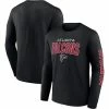 Men's Fanatics Branded Black Atlanta Falcons Go The Distance Long Sleeve T-Shirt