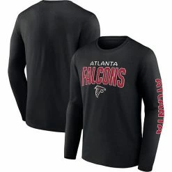 Men's Fanatics Branded Black Atlanta Falcons Go The Distance Long Sleeve T-Shirt
