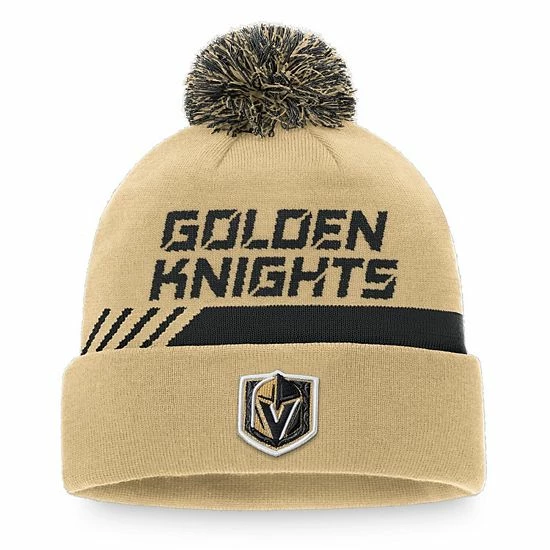 Men's Fanatics Branded Gold Vegas Golden Knights Authentic Pro Locker Room Alt Logo Cuffed Knit Hat with Pom Men's Fanatics Branded Gold Vegas Golden Knights Authentic Pro Locker Room Alt Logo Cuffed Knit Hat With Pom -Metaverse shop unnamed file 8920