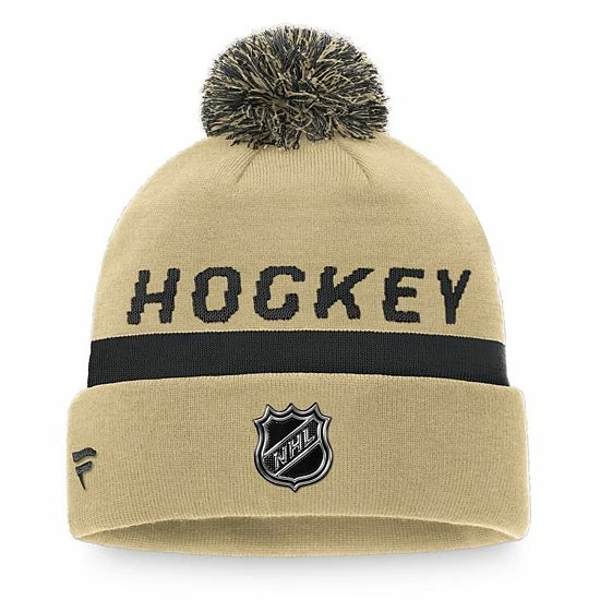 Men's Fanatics Branded Gold Vegas Golden Knights Authentic Pro Locker Room Alt Logo Cuffed Knit Hat with Pom Men's Fanatics Branded Gold Vegas Golden Knights Authentic Pro Locker Room Alt Logo Cuffed Knit Hat With Pom -Metaverse shop unnamed file 8921