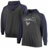 Men's Fanatics Branded Navy/Heathered Charcoal Houston Texans Big & Tall Lightweight Raglan Pullover Hoodie -Metaverse shop unnamed file 8933