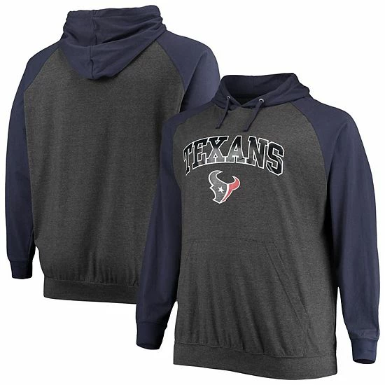 Men's Fanatics Branded Navy/Heathered Charcoal Houston Texans Big & Tall Lightweight Raglan Pullover Hoodie Men's Fanatics Branded Navy/Heathered Charcoal Houston Texans Big & Tall Lightweight Raglan Pullover Hoodie -Metaverse shop unnamed file 8933