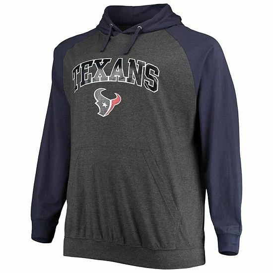 Men's Fanatics Branded Navy/Heathered Charcoal Houston Texans Big & Tall Lightweight Raglan Pullover Hoodie Men's Fanatics Branded Navy/Heathered Charcoal Houston Texans Big & Tall Lightweight Raglan Pullover Hoodie -Metaverse shop unnamed file 8935