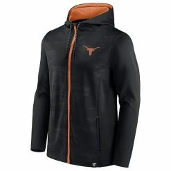Men's Fanatics Branded Black Texas Longhorns Ball Carrier Full-Zip Hoodie -Metaverse shop unnamed file 8939