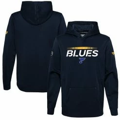 Youth Fanatics Branded Navy St. Louis Blues Authentic Pro Pullover Hoodie