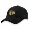 Men's Fanatics Branded Black Chicago Blackhawks Team Unstructured Adjustable Hat