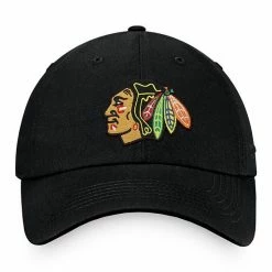 Men's Fanatics Branded Black Chicago Blackhawks Team Unstructured Adjustable Hat 4 Men's Fanatics Branded Black Chicago Blackhawks Team Unstructured Adjustable Hat -Metaverse shop unnamed file 8961