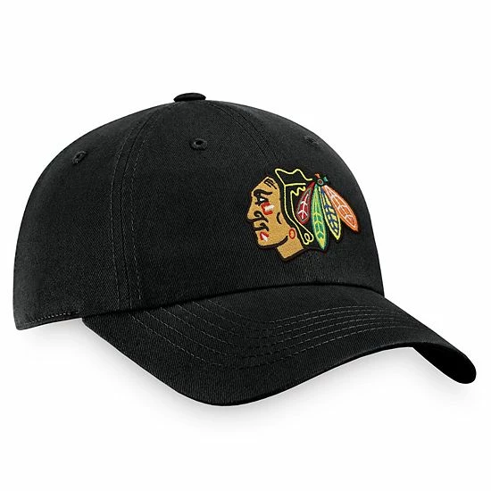 Men's Fanatics Branded Black Chicago Blackhawks Team Unstructured Adjustable Hat Men's Fanatics Branded Black Chicago Blackhawks Team Unstructured Adjustable Hat -Metaverse shop unnamed file 8962