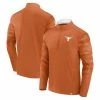 Men's Fanatics Branded Texas Orange Texas Longhorns Ringer Quarter-Zip Top -Metaverse shop unnamed file 9094