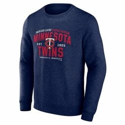 Men's Fanatics Branded Heathered Navy Minnesota Twins Classic Move Pullover Sweatshirt -Metaverse shop unnamed file 9135