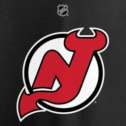 Men's Fanatics Branded Jack Hughes Black New Jersey Devils Authentic Stack Name & Number T-Shirt -Metaverse shop unnamed file 9143