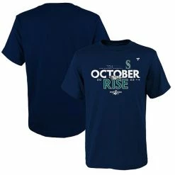 Youth Fanatics Branded Navy Seattle Mariners 2022 Postseason T-Shirt