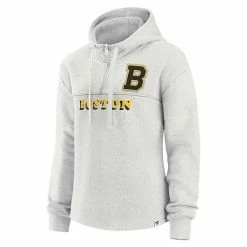 Women's Fanatics Branded Ash Boston Bruins True Classics Legacy Quarter-Zip Hoodie -Metaverse shop unnamed file 9189