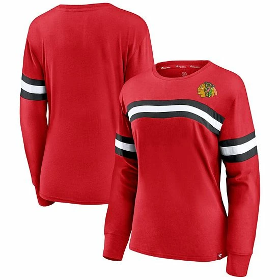 Women's Fanatics Branded Red Chicago Blackhawks Block Party Primary Logo Fashion Long Sleeve T-Shirt Women's Fanatics Branded Red Chicago Blackhawks Block Party Primary Logo Fashion Long Sleeve T-Shirt -Metaverse shop unnamed file 9208