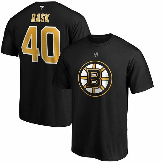 Men's Fanatics Branded Tuukka Rask Black Boston Bruins Authentic Stack Player Name & Number T-Shirt 4 Men's Fanatics Branded Tuukka Rask Black Boston Bruins Authentic Stack Player Name & Number T-Shirt - Image 2