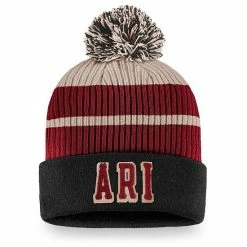 Men's Fanatics Branded Black Arizona Coyotes True Classics Cuffed Knit Hat With Pom