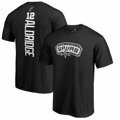 Fanatics Men's LaMarcus Aldridge Black San Antonio Spurs Backer Name & Number T-Shirt