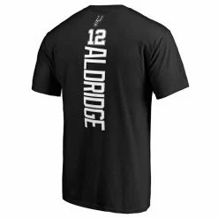 Fanatics Men's LaMarcus Aldridge Black San Antonio Spurs Backer Name & Number T-Shirt -Metaverse shop unnamed file 9271