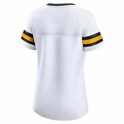 Women's Fanatics Branded White Pittsburgh Steelers Sunday Best Lace-Up T-Shirt -Metaverse shop unnamed file 9304