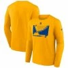 Men's Fanatics Branded Gold St. Louis Blues Authentic Pro Core Collection Secondary Long Sleeve T-Shirt -Metaverse shop unnamed file 9359