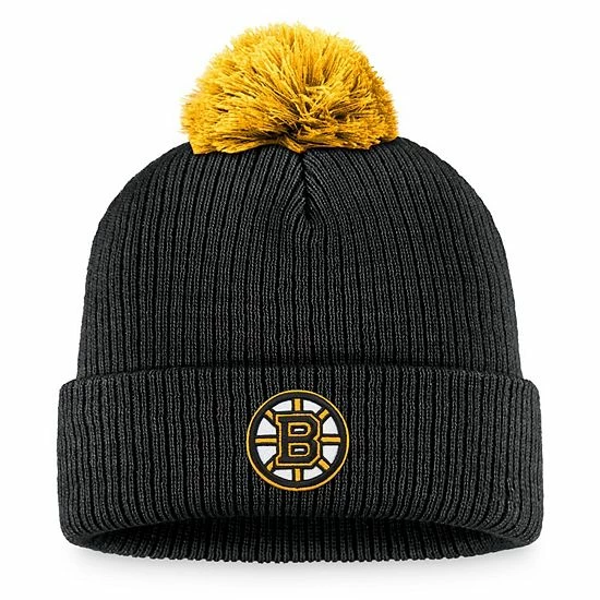 Men's Fanatics Branded Black Boston Bruins Team Cuffed Knit Hat with Pom Men's Fanatics Branded Black Boston Bruins Team Cuffed Knit Hat With Pom -Metaverse shop unnamed file 9396