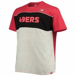 Men's Fanatics Branded Scarlet/Heathered Gray San Francisco 49ers Big & Tall Color Block T-Shirt -Metaverse shop unnamed file 9400
